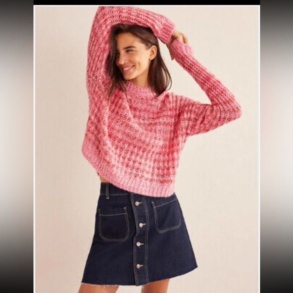 Boden Sweaters - Boden Women’s Wide Rib Fluffy Oversized Jumper Pink Marl
Size Medium